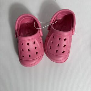 Children's Pink Clogs Shoes Rubber with Movable Heel Strap
